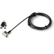 Picture of StarTech.com 6.5' (2m) 3-in-1 Universal Laptop Cable Lock - Keyed Laptop/Desktop Security Cable Lock Compatible w/ K-Slot, Nano & Wedge Slot Computer - Anti-Theft Steel Cable Lock with Keys