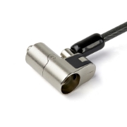 Picture of StarTech.com 6.5' (2m) 3-in-1 Universal Laptop Cable Lock - Keyed Laptop/Desktop Security Cable Lock Compatible w/ K-Slot, Nano & Wedge Slot Computer - Anti-Theft Steel Cable Lock with Keys