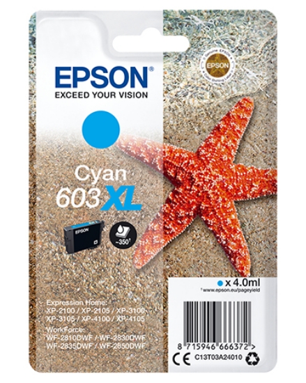 Picture of Epson C13T03A24010 ink cartridge 1 pc(s) Original High (XL) Yield Cyan