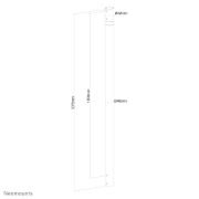 Picture of Neomounts NS-EP100BLACK Extension pole TV ceiling mount - h 107,5 cm