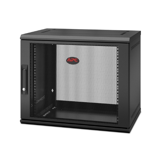 Picture of APC NetShelter WX AR109SH4 - 9U, 19 inch patch cabinet, Wall mount, Pre-assembled, 400MM deep