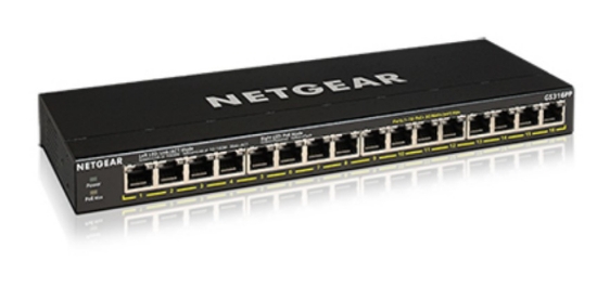 Picture of NETGEAR GS316PP Unmanaged Gigabit Ethernet (10/100/1000) Power over Ethernet (PoE) Black