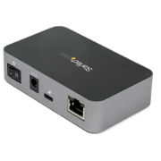 Picture of StarTech.com ~3 Port USB C 3.2 Gen 2 Hub with Ethernet Adapter - 10Gbps USB Type C to 2x USB-A & 1x USB-C Ports - USB Hub w/ BC 1.2 Phone Fast Charging - Superspeed 10Gbps USB C Hub
