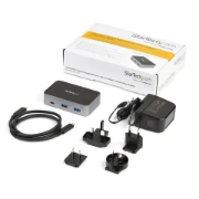 Picture of StarTech.com ~3 Port USB C 3.2 Gen 2 Hub with Ethernet Adapter - 10Gbps USB Type C to 2x USB-A & 1x USB-C Ports - USB Hub w/ BC 1.2 Phone Fast Charging - Superspeed 10Gbps USB C Hub