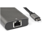 Picture of StarTech.com USB C Multiport Adapter - 10Gbps USB Type-C Mini Dock with 4K 30Hz HDMI - 100W Power Delivery Passthrough - 3-Port USB Hub, GbE - USB 3.1/3.2 Gen 2 Laptop Dock - 10" Cable