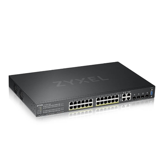 Picture of Zyxel GS2220-28HP-EU0101F network switch Managed L2 Gigabit Ethernet (10/100/1000) Power over Ethernet (PoE) Black