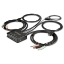 Picture of StarTech.com 2 Port HDMI KVM Switch - 4K 60Hz - Compact Dual Port UHD/Ultra HD USB Desktop KVM Switch w/Integrated 4ft Cables & Audio - Bus Powered & Remote Switching - MacBook ThinkPad