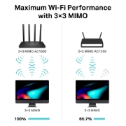 Picture of TP-Link Archer C80 wireless router Gigabit Ethernet Dual-band (2.4 GHz / 5 GHz) Black