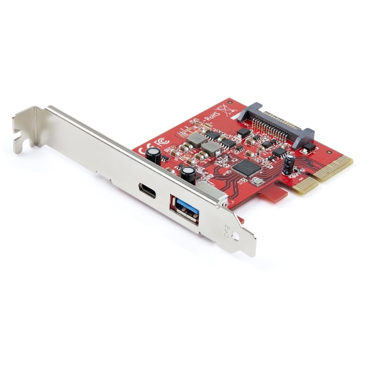 Picture of StarTech.com 2-Port 10Gbps USB-A & USB-C PCIe Card - USB 3.1 Gen 2 PCI Express Type C/A Host Controller Card Adapter - USB 3.2 Gen 2x1 PCIe Expansion Add-On Card - Windows, macOS, Linux