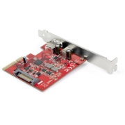 Picture of StarTech.com 2-Port 10Gbps USB-A & USB-C PCIe Card - USB 3.1 Gen 2 PCI Express Type C/A Host Controller Card Adapter - USB 3.2 Gen 2x1 PCIe Expansion Add-On Card - Windows, macOS, Linux