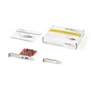 Picture of StarTech.com 2-Port 10Gbps USB-A & USB-C PCIe Card - USB 3.1 Gen 2 PCI Express Type C/A Host Controller Card Adapter - USB 3.2 Gen 2x1 PCIe Expansion Add-On Card - Windows, macOS, Linux