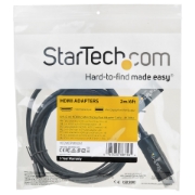 Picture of StarTech.com 6ft (2m) HDMI to Mini DisplayPort Cable 4K 30Hz - Active HDMI to mDP Adapter Converter Cable with Audio - USB Powered - Mac & Windows - Male to Male Video Adapter Cable