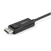 Picture of StarTech.com 6ft (2m) USB C to DisplayPort 1.2 Cable 4K 60Hz - Bidirectional DP to USB-C or USB-C to DP Reversible Video Adapter Cable - HBR2/HDR - USB Type C/TB3 Monitor Cable
