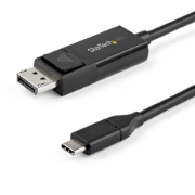 Picture of StarTech.com 3ft (1m) USB C to DisplayPort 1.2 Cable 4K 60Hz - Bidirectional DP to USB-C or USB-C to DP Reversible Video Adapter Cable - HBR2/HDR - USB Type C/TB3 Monitor Cable