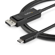 Picture of StarTech.com 3ft (1m) USB C to DisplayPort 1.2 Cable 4K 60Hz - Bidirectional DP to USB-C or USB-C to DP Reversible Video Adapter Cable - HBR2/HDR - USB Type C/TB3 Monitor Cable