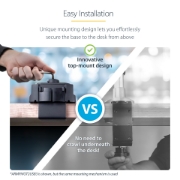 Picture of StarTech.com Desk Mount Monitor Arm with 2x USB 3.0 ports - Slim Full Motion Adjustable Single Monitor VESA Mount up to 8kg Display - Ergonomic Articulating Arm - Desk Clamp/Grommet