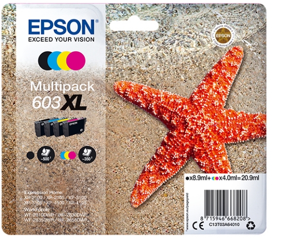 Picture of Epson C13T03A64010 ink cartridge 1 pc(s) Original High (XL) Yield Black, Cyan, Magenta, Yellow