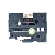 Picture of Brother TZE-RN54 label-making tape Gold on navy
