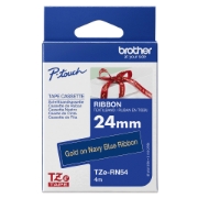 Picture of Brother TZE-RN54 label-making tape Gold on navy