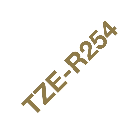 Picture of Brother TZE-R254 label-making tape Gold on white