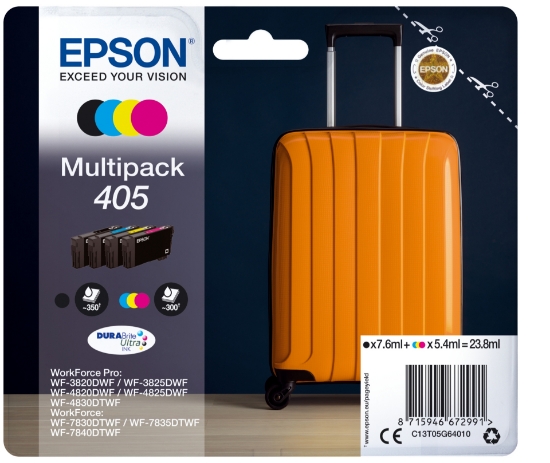 Picture of Epson 405 DURABrite Ultra Ink ink cartridge 1 pc(s) Original Standard Yield Black, Cyan, Magenta, Yellow