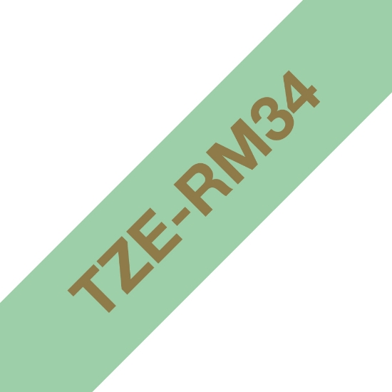 Picture of Brother TZE-RM34 label-making tape Gold on mint colour
