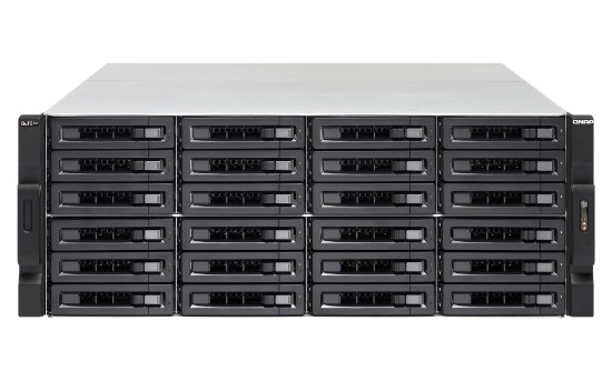 Picture of QNAP TS-h2483XU-RP NAS Rack (4U) Intel Xeon E E-2236 128 GB DDR4 0 TB QuTS hero Black