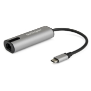 Picture of StarTech.com 2.5GbE USB C to Ethernet Adapter NBASE-T NIC - USB 3.0 Type C 2.5/1 Gigabit/100 Mbps Multi Speed Network/ USB 3.1 Laptop to RJ45/LAN Thunderbolt 3 Compatible/MacBook Pro Surface