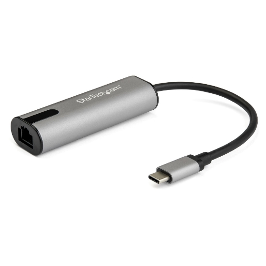 Picture of StarTech.com 2.5GbE USB C to Ethernet Adapter NBASE-T NIC - USB 3.0 Type C 2.5/1 Gigabit/100 Mbps Multi Speed Network/ USB 3.1 Laptop to RJ45/LAN Thunderbolt 3 Compatible/MacBook Pro Surface