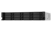 Picture of QNAP TS-1273AU-RP-8G NAS/storage server Rack (2U) Ryzen Embedded V1500B 8 GB DDR4 0 TB QNAP QTS Aluminium, Black