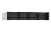 Picture of QNAP TS-1273AU-RP-8G NAS/storage server Rack (2U) Ryzen Embedded V1500B 8 GB DDR4 0 TB QNAP QTS Aluminium, Black