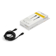 Picture of StarTech.com 6 foot (2m) Durable Black USB-C to Lightning Cable - Heavy Duty Rugged Aramid Fiber USB Type C to Lightning Charger/Sync Power Cord - Apple MFi Certified iPad/iPhone 12