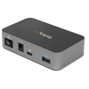 Picture of StarTech.com 4 Port USB C Hub with Power Adapter - USB 3.1/3.2 Gen 2 (10Gbps) - USB Type C to 4x USB-A - Self Powered Desktop USB Hub with Fast Charging Port (BC 1.2) - Desk Mountable~4 Port USB C Hub with Power Adapter - USB 3.2 Gen 2 (10Gbps) - USB Type C to 4x USB-A - Self Powered Desktop USB Hub with Fast Charging Port (BC 1.2) - Desk Mountable