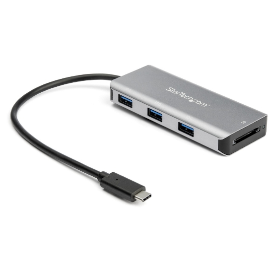Picture of StarTech.com 3 Port 10Gbps USB C Hub with SD Card Reader - 3x USB-A & 1x SD Slot - Portable USB 3.1/3.2 Gen 2 Type C Adapter Hub - Laptop Hub - USB Bus Powered - Thunderbolt 3 Compatible~3 Port 10Gbps USB C Hub with SD Card Reader - 3x USB-A & 1x SD Slot - Portable USB 3.2 Gen 2 Type C Adapter Hub - Laptop Hub - USB Bus Powered - Thunderbolt 3 Compatible