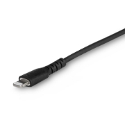 Picture of StarTech.com 3 foot (1m) Durable Black USB-C to Lightning Cable - Heavy Duty Rugged Aramid Fiber USB Type C to Lightning Charger/Sync Power Cord - Apple MFi Certified iPad/iPhone 12