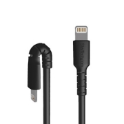 Picture of StarTech.com 3 foot (1m) Durable Black USB-C to Lightning Cable - Heavy Duty Rugged Aramid Fiber USB Type C to Lightning Charger/Sync Power Cord - Apple MFi Certified iPad/iPhone 12