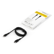 Picture of StarTech.com 3 foot (1m) Durable Black USB-C to Lightning Cable - Heavy Duty Rugged Aramid Fiber USB Type C to Lightning Charger/Sync Power Cord - Apple MFi Certified iPad/iPhone 12