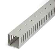 Picture of StarTech.com Open Slot Cable Management Raceway with Cover, 2"(50mm)W x 2"(50mm)H - 6.5ft(2m) length - 1/4"(8mm) Slots, PVC Network Cable Hider/Wall Wire Duct, Max 80 Cables, UL Listed