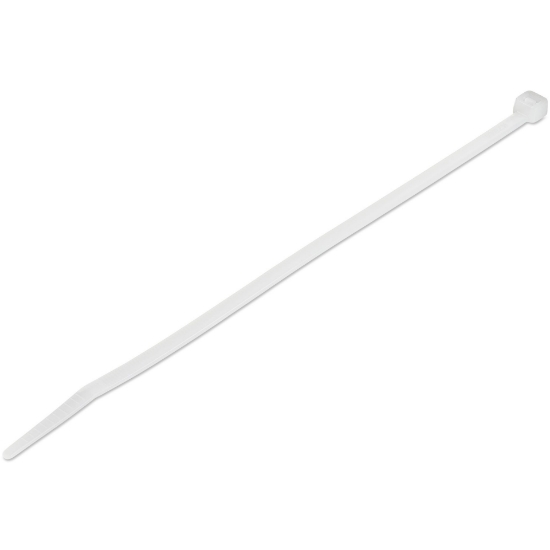 Picture of StarTech.com 8"(20cm) Cable Ties - 1/8"(4mm) wide, 2-1/8"(55mm) Bundle Diameter, 50lb(22kg) Tensile Strength, Nylon Self Locking Zip Ties w/ Curved Tip - 94V-2/UL Listed, 1000 Pack - White