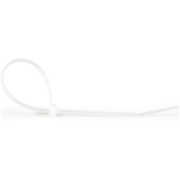 Picture of StarTech.com 8"(20cm) Cable Ties - 1/8"(4mm) wide, 2-1/8"(55mm) Bundle Diameter, 50lb(22kg) Tensile Strength, Nylon Self Locking Zip Ties w/ Curved Tip - 94V-2/UL Listed, 1000 Pack - White