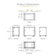 Picture of StarTech.com 4-Post 15U Server Rack Cabinet, Lockable 19" Data Rack Cabinet for Computer / AV / IT Equipment, Office / Home Network Rack with Casters & Adjustable Mounting Rails