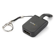 Picture of StarTech.com Compact USB C to DisplayPort 1.4 Adapter - 8K 60Hz/4K USB-C to DP Video Converter w/ Keychain Ring - USB Type-C DP Alt Mode (HBR3 HDR DSC) to DP Monitor Dongle - TB3 Compatible