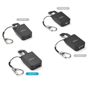 Picture of StarTech.com Compact USB C to DisplayPort 1.4 Adapter - 8K 60Hz/4K USB-C to DP Video Converter w/ Keychain Ring - USB Type-C DP Alt Mode (HBR3 HDR DSC) to DP Monitor Dongle - TB3 Compatible