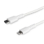 Picture of StarTech.com 6 foot (2m) Durable White USB-C to Lightning Cable - Heavy Duty Rugged Aramid Fiber USB Type C to Lightning Charger/Sync Power Cord - Apple MFi Certified iPad/iPhone 12