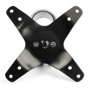 Picture of StarTech.com Desk Mount Quad Monitor Arm – Premium Articulating VESA 4 Monitor Mount 2x2 up to 30" – Ergonomic Height Adjustable Pole Mount - Tilt/Swivel/Rotate - C-Clamp/Grommet - Silver