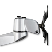 Picture of StarTech.com Desk Mount Quad Monitor Arm – Premium Articulating VESA 4 Monitor Mount 2x2 up to 30" – Ergonomic Height Adjustable Pole Mount - Tilt/Swivel/Rotate - C-Clamp/Grommet - Silver