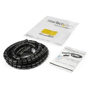 Picture of StarTech.com 1.5 m (4.9 ft.) Cable-Management Sleeve - Spiral - 25 mm (1 in.) Diameter