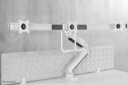 Picture of Neomounts NM-D775DX3WHITE Monitor arm 17-27" - gas spring - Topfix - 180°-stop