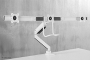 Picture of Neomounts NM-D775DX3WHITE Monitor arm 17-27" - gas spring - Topfix - 180°-stop