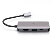 Picture of C2G USB-C 4-in-1 Mini Dock with HDMI, USB-A, Ethernet, and USB-C Power Delivery up to 100W - 4K 30Hz